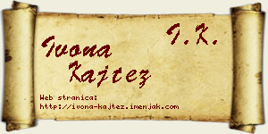 Ivona Kajtez vizit kartica